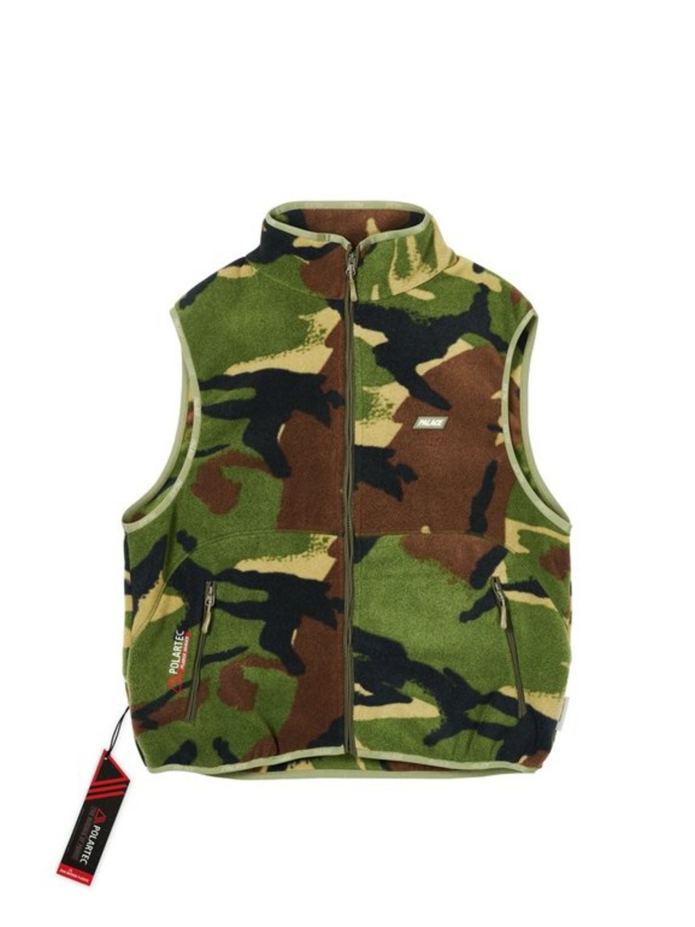Palace Polartec Vest Woodland DPM Camo Size Large FW24 Ski Snowboard fleece